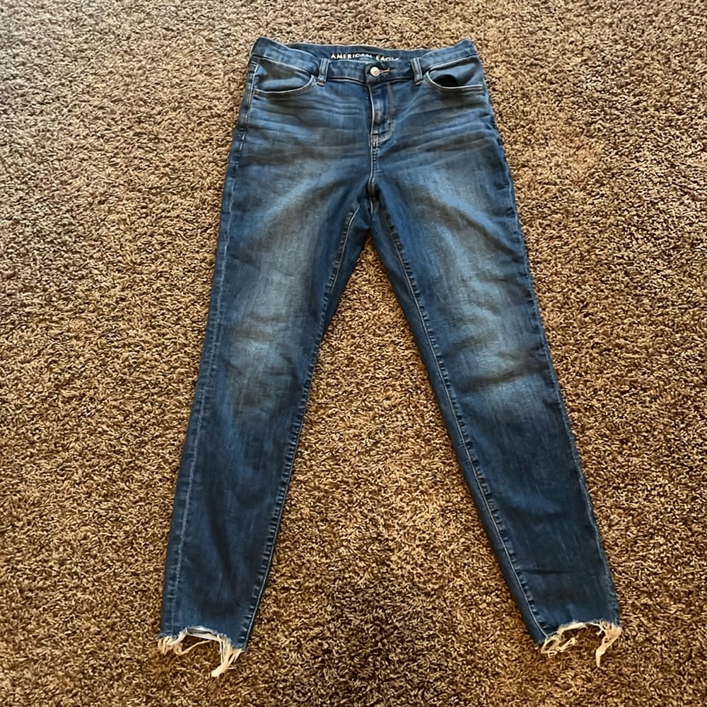 American Eagle Curvy High Rise Jegging Crop 10 X-Long